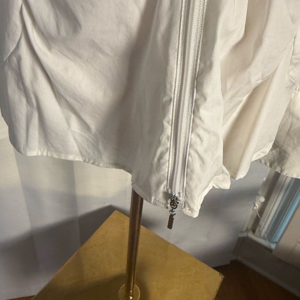 Cache White Ruched Zip Jacket Large (Fits Like Me… - image 2